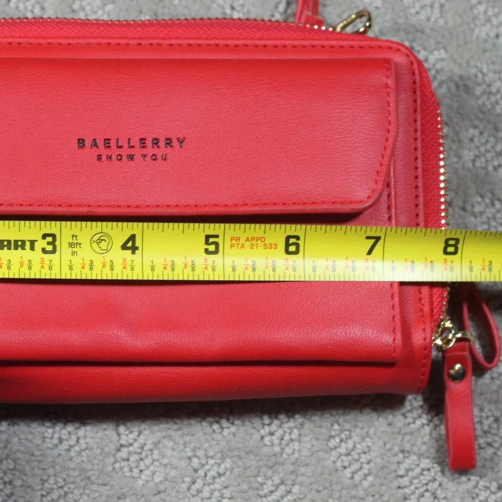 NWOT Baellerry Show You Red Crossbody Wallet